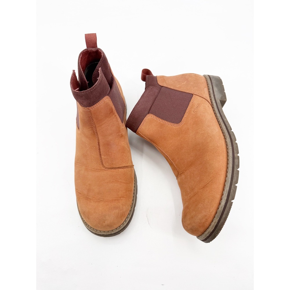 Chaco Cataluna Explorer Chelsea Boots Mahogany Leather Ankle Womens 11 JCH108918
